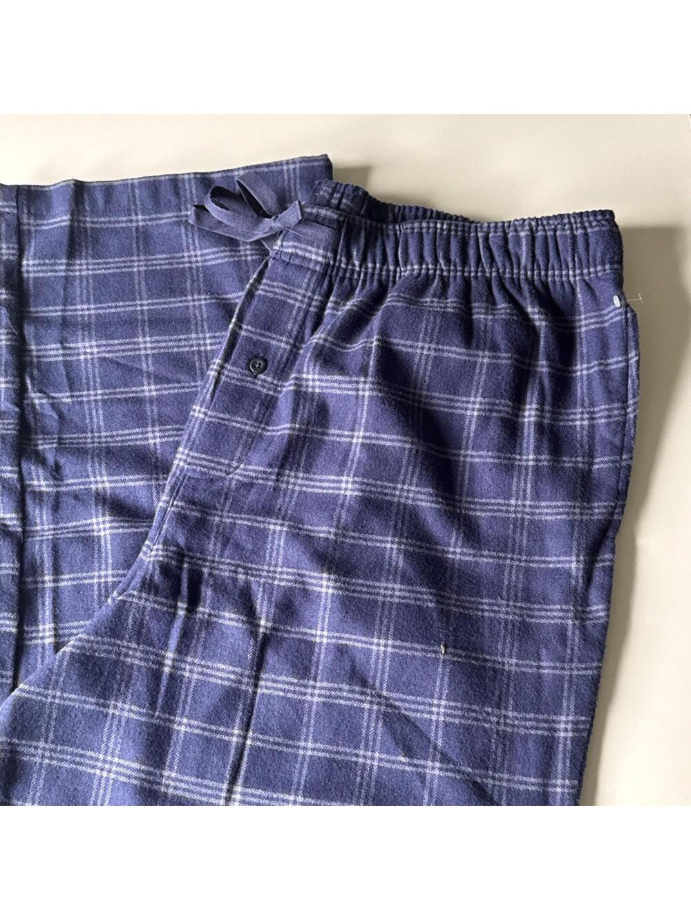 NORDSTROM RACK Flannel Pajama Pants in Navy Plaid Size XL - Picture 2 of 4